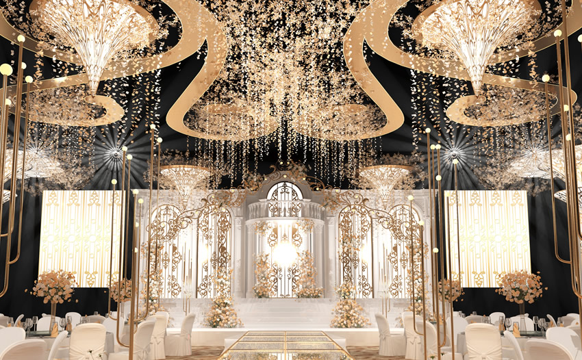 济阳花木兰喜事汇金色大厅效果展示